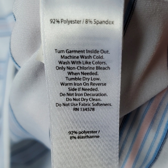 Vineyard Vines Blue and White Striped Polo Shirt - Picture 9 of 10